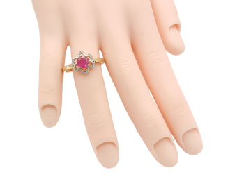Preview: Restposten Harry Ivens Rubin & Zirkon Ring 375 Gold RW 19,0 mm Preview: Restposten Harry Ivens Rubin & Zirkon Ring 375 Gold RW 19,0 mm