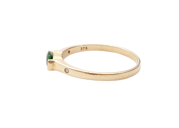 Preview: Restposten 9 K Gold Ring Chromdiopsid & Diamanten 375 GG RW 19,0 mm Preview: Restposten 9 K Gold Ring Chromdiopsid & Diamanten 375 GG RW 19,0 mm