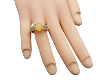 Preview: Restposten Ring 375 Gold Äthiopischer Opal & Chromdiopsid RW 57 Preview: Restposten Ring 375 Gold Äthiopischer Opal & Chromdiopsid RW 57