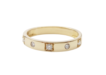 Preview: Damen Ring 585 Gelbgold 5 Brillanten 0,15 ct. lupenrein RW 18,0 mm Preview: Damen Ring 585 Gelbgold 5 Brillanten 0,15 ct. lupenrein RW 18,0 mm