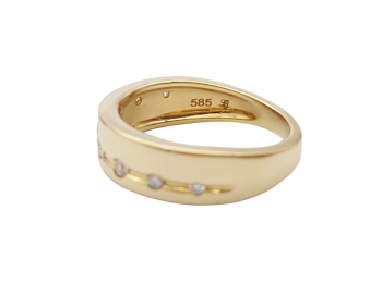 Preview: Damen Ring 585 Gelbgold 8 Brillanten 0,20 ct. lupenrein RW 18,0 mm Preview: Damen Ring 585 Gelbgold 8 Brillanten 0,20 ct. lupenrein RW 18,0 mm