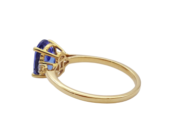 Preview: 18 Karat Damen Ring AAA Tansanit & Brillanten 750 Gold 57 - 18,0 mm Preview: 18 Karat Damen Ring AAA Tansanit & Brillanten 750 Gold 57 - 18,0 mm