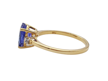 Preview: 18 Karat Damen Ring AAA Tansanit & Brillanten 750 Gold 57 - 18,0 mm Preview: 18 Karat Damen Ring AAA Tansanit & Brillanten 750 Gold 57 - 18,0 mm