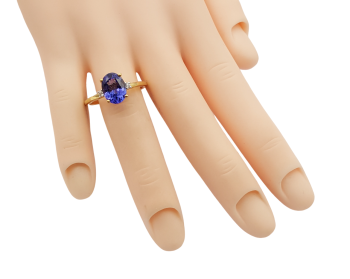 Preview: 18 Karat Damen Ring AAA Tansanit & Brillanten 750 Gold 57 - 18,0 mm Preview: 18 Karat Damen Ring AAA Tansanit & Brillanten 750 Gold 57 - 18,0 mm
