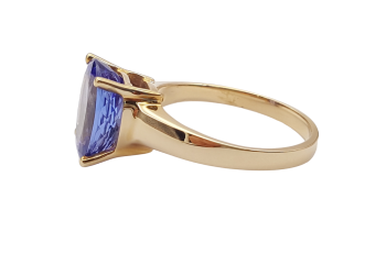 Preview: 14 Karat Harry Ivens Damen Ring AAA Tansanit Solitär 4,5 ct. 585 Gold 60 - 19,0 mm Preview: 14 Karat Harry Ivens Damen Ring AAA Tansanit Solitär 4,5 ct. 585 Gold 60 - 19,0 mm