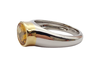Preview: Damen Ring 950 Platin - 750 Gold Aquamarin Solitär gelb 1,30 ct. 57 - 18,0 mm Preview: Damen Ring 950 Platin - 750 Gold Aquamarin Solitär gelb 1,30 ct. 57 - 18,0 mm