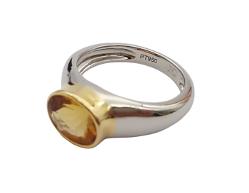 Preview: Damen Ring 950 Platin - 750 Gold Aquamarin Solitär gelb 1,30 ct. 57 - 18,0 mm Preview: Damen Ring 950 Platin - 750 Gold Aquamarin Solitär gelb 1,30 ct. 57 - 18,0 mm