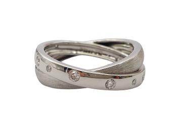Preview: Damen Ring 950 Platin 12 Brillanten 2 in1 Optik  0,52 ct. 58 - 18,2 mm Preview: Damen Ring 950 Platin 12 Brillanten 2 in1 Optik  0,52 ct. 58 - 18,2 mm