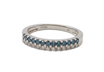Preview: Damen Ring 950 Platin 26 SI Brillanten 2 reihig  0,50 ct. 58 - 18,2 mm Preview: Damen Ring 950 Platin 26 SI Brillanten 2 reihig  0,50 ct. 58 - 18,2 mm