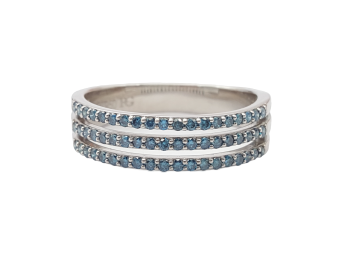 Preview: Damen Ring 950 Platin blaue SI Brillanten  0,16 ct. 57 - 18,0 mm Preview: Damen Ring 950 Platin blaue SI Brillanten  0,16 ct. 57 - 18,0 mm
