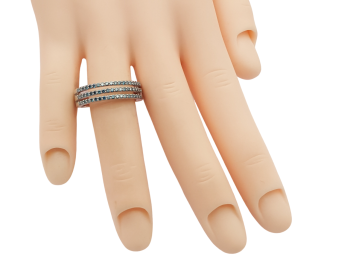 Preview: Damen Ring 950 Platin blaue SI Brillanten  0,16 ct. 57 - 18,0 mm Preview: Damen Ring 950 Platin blaue SI Brillanten  0,16 ct. 57 - 18,0 mm