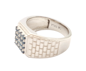 Preview: 950 Platin Ring 16 blaue SI Brillanten zusa.0,54 ct. 57 - 18,0 mm Preview: 950 Platin Ring 16 blaue SI Brillanten zusa.0,54 ct. 57 - 18,0 mm