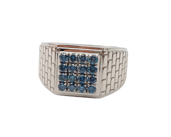 Preview: 950 Platin Ring 16 blaue SI Brillanten zusa.0,54 ct. 57 - 18,0 mm Preview: 950 Platin Ring 16 blaue SI Brillanten zusa.0,54 ct. 57 - 18,0 mm
