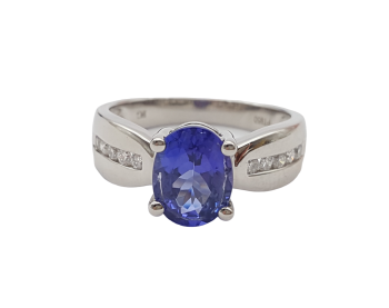 Preview: Ring 950 Platin AAAA Tansanit & Brillanten 2,20 ct. 57 - 18,0 m4 Preview: Ring 950 Platin AAAA Tansanit & Brillanten 2,20 ct. 57 - 18,0 m4