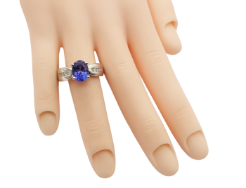 Preview: Ring 950 Platin AAAA Tansanit & Brillanten 2,20 ct. 57 - 18,0 m4 Preview: Ring 950 Platin AAAA Tansanit & Brillanten 2,20 ct. 57 - 18,0 m4