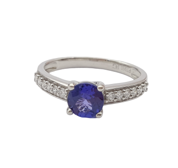 Preview: Ring 950 Platin AAAA Tansanit & Brillanten 1,16 ct. 57 - 18,0 mm Preview: Ring 950 Platin AAAA Tansanit & Brillanten 1,16 ct. 57 - 18,0 mm