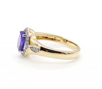 Preview: Damen Ring 585 Gold AAA Tansanit 26 x Zirkon 57 - 18,0 mm 1,61 ct. Preview: Damen Ring 585 Gold AAA Tansanit 26 x Zirkon 57 - 18,0 mm 1,61 ct.