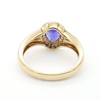 Preview: Damen Ring 585 Gold AAA Tansanit 26 x Zirkon 57 - 18,0 mm 1,61 ct. Preview: Damen Ring 585 Gold AAA Tansanit 26 x Zirkon 57 - 18,0 mm 1,61 ct.