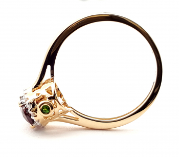 Preview: 14 Karat Ring Roter Zirkon Diamant 585 Rosègold 53 - 17,0 mm 1,49 ct. Preview: 14 Karat Ring Roter Zirkon Diamant 585 Rosègold 53 - 17,0 mm 1,49 ct.