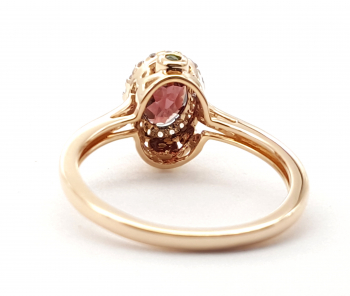 Preview: 14 Karat Ring Roter Zirkon Diamant 585 Rosègold 53 - 17,0 mm 1,49 ct. Preview: 14 Karat Ring Roter Zirkon Diamant 585 Rosègold 53 - 17,0 mm 1,49 ct.