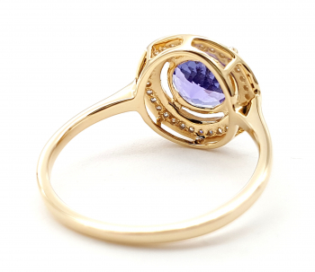 Preview: 14 Karat AAA Tansanit Ring 22 Diamanten 585 Gold 60 - 19,0 mm 1,75 ct. Preview: 14 Karat AAA Tansanit Ring 22 Diamanten 585 Gold 60 - 19,0 mm 1,75 ct.