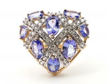 Preview: 14 Karat AAA Damen Tansanit Herz Ring 585 Gold 63 - 20,0 mm 3,55 ct. Preview: 14 Karat AAA Damen Tansanit Herz Ring 585 Gold 63 - 20,0 mm 3,55 ct.