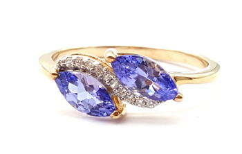 Preview: Ring 9 Karat AA Tansanit und 14 x Zirkon 375 Gold 0,88 ct. 57 - 18,0 mm Ø Preview: Ring 9 Karat AA Tansanit und 14 x Zirkon 375 Gold 0,88 ct. 57 - 18,0 mm Ø