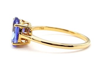 Preview: 18 Karat Damen Ring AAA Tansanit Solitär 750 Gold 57 - 18,0 mm 1,51 ct. Preview: 18 Karat Damen Ring AAA Tansanit Solitär 750 Gold 57 - 18,0 mm 1,51 ct.