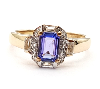 Preview: Harry Ivens Ring AA Tansanit & Weisstopas 1,45 ct. 375 Gelbgold 66 - 21,0 mm Preview: Harry Ivens Ring AA Tansanit & Weisstopas 1,45 ct. 375 Gelbgold 66 - 21,0 mm