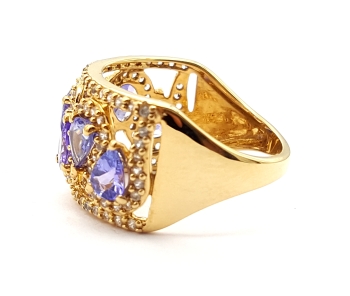 Preview: 18 Karat Damen Ring 7 x AAA Tansanit 2,70 ct. 750 Gold 57 - 18,0 mm Preview: 18 Karat Damen Ring 7 x AAA Tansanit 2,70 ct. 750 Gold 57 - 18,0 mm