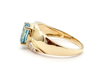 Preview: Harry Ivens Ring Blauer Zirkon & 6 SI Brillanten 585 Gelbgold 60 - 19,0 mm Preview: Harry Ivens Ring Blauer Zirkon & 6 SI Brillanten 585 Gelbgold 60 - 19,0 mm