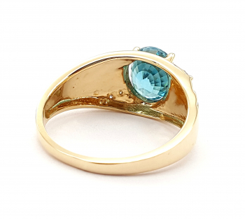 Preview: Harry Ivens Ring Blauer Zirkon & 6 SI Brillanten 585 Gelbgold 60 - 19,0 mm Preview: Harry Ivens Ring Blauer Zirkon & 6 SI Brillanten 585 Gelbgold 60 - 19,0 mm