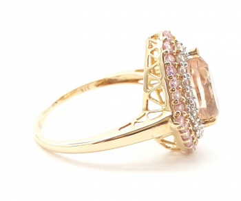 Preview: 9 Karat Morganit Damen Ring 2,03 ct. 375 Gelbgold Gr. 57 - 18,0 mm Preview: 9 Karat Morganit Damen Ring 2,03 ct. 375 Gelbgold Gr. 57 - 18,0 mm