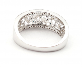 Preview: 14 Karat Brillant Ring 30 blaue Brillanten & 54 weiße Diamanten 0,27 ct. 57 - 18,0 mm Preview: 14 Karat Brillant Ring 30 blaue Brillanten & 54 weiße Diamanten 0,27 ct. 57 - 18,0 mm