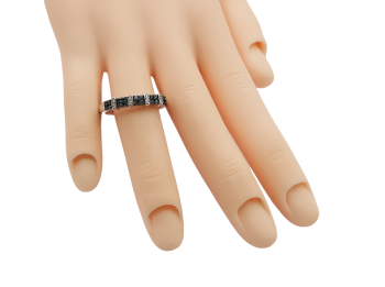 Preview: 14 Karat Brillant Ring 20 blaue Brillanten & 12 weiße Diamanten 0,25 ct. 57 - 18,0 mm Preview: 14 Karat Brillant Ring 20 blaue Brillanten & 12 weiße Diamanten 0,25 ct. 57 - 18,0 mm