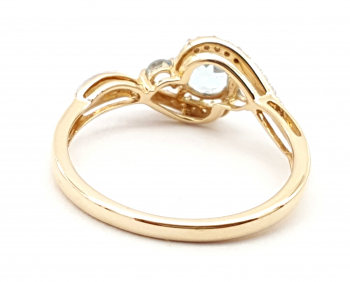 Preview: Ring 9 Karat Aquamarin & Zirkon 0,51 ct. 375 GG 57 - 18,0 mm Preview: Ring 9 Karat Aquamarin & Zirkon 0,51 ct. 375 GG 57 - 18,0 mm