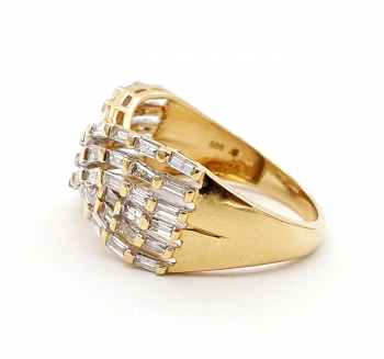 Preview: Ring 585 Gelbgold 59 weiße Diamanten Baquetteschliff 1,01 ct. 57 - 18,0 mm Preview: Ring 585 Gelbgold 59 weiße Diamanten Baquetteschliff 1,01 ct. 57 - 18,0 mm