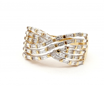 Preview: Ring 585 Gelbgold 59 weiße Diamanten Baquetteschliff 1,01 ct. 57 - 18,0 mm Preview: Ring 585 Gelbgold 59 weiße Diamanten Baquetteschliff 1,01 ct. 57 - 18,0 mm
