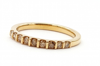 Preview: 14 Karat Brillant Vorsteck Ring 9 cognac Brillanten 0,30 ct. 57 - 18,0 mm Preview: 14 Karat Brillant Vorsteck Ring 9 cognac Brillanten 0,30 ct. 57 - 18,0 mm