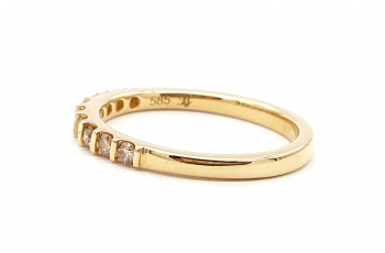 Preview: 14 Karat Brillant Vorsteck Ring 9 cognac Brillanten 0,30 ct. 57 - 18,0 mm Preview: 14 Karat Brillant Vorsteck Ring 9 cognac Brillanten 0,30 ct. 57 - 18,0 mm