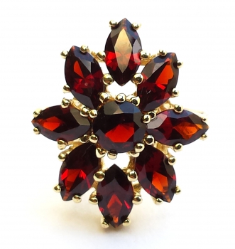 Preview: Goldschmiede Granat Ring 333 8K Gelbgold Handarbeit Trachtenschmuck Preview: Goldschmiede Granat Ring 333 8K Gelbgold Handarbeit Trachtenschmuck
