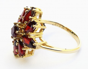Preview: Goldschmiede Granat Ring 333 8K Gelbgold Handarbeit Trachtenschmuck Preview: Goldschmiede Granat Ring 333 8K Gelbgold Handarbeit Trachtenschmuck