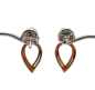 Preview: Restposten Damen Diamant Ohrstecker mit Einhängern 585 Gold 0,10 ct.