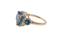 Preview: Restposten 9 Karat Damen Ring London Blue Topas 375 Gold RW 18,0