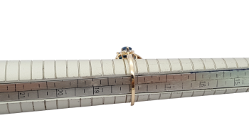 Restposten 9 Karat Damen Ring London Blue Topas 375 Gold RW 18,0