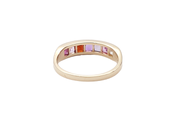 Restposten Damen Multicolor Edelstein Ring 375 Gelbgold 1,13 ct. RW 18,0