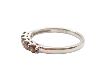 Damen Ring 950 Platin 5 SI Brillanten cognac  0,60 ct. 57 - 18,0 mm