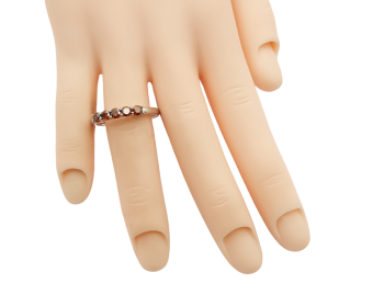 Damen Ring 950 Platin 5 SI Brillanten cognac  0,60 ct. 57 - 18,0 mm